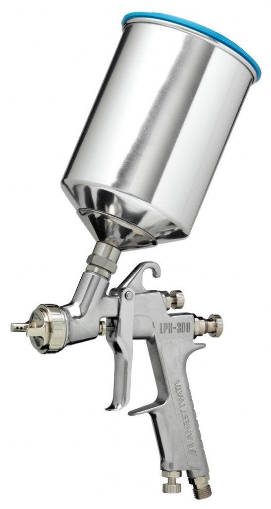 IWATA LPH300-204LV Gravity Feed HVLP Spray Gun w/ PCG7D-2 700mL 1/4