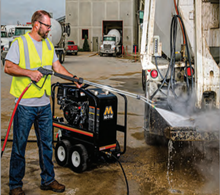 Load image into Gallery viewer, Mi-T-M 3000 PSI @ 2.9 GPM Direct Drive 270cc Honda GX270 OHV AR Pump Hot Water Pressure Washer - (49-State)
