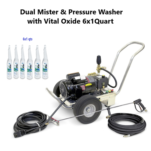 K'A'RCHER HD 1000 PSI @ 2.0 GPM 1.5HP 120V Electric Direct Drive Dual Mister & Pressure Washer w/ Vital Oxide 6x1 qts