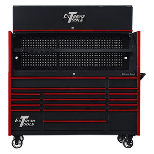 Extreme Tools® DX Series 72" Professional Hutch & 17 Drawer Roller Cabinet Combo