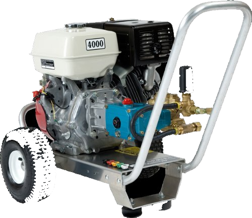 Pressure-Pro Eagle II 4000 PSI @ 4.0 GPM CAT Pump Direct Drive Gas Honda Engine Cold Water Pressure Washer - Cart