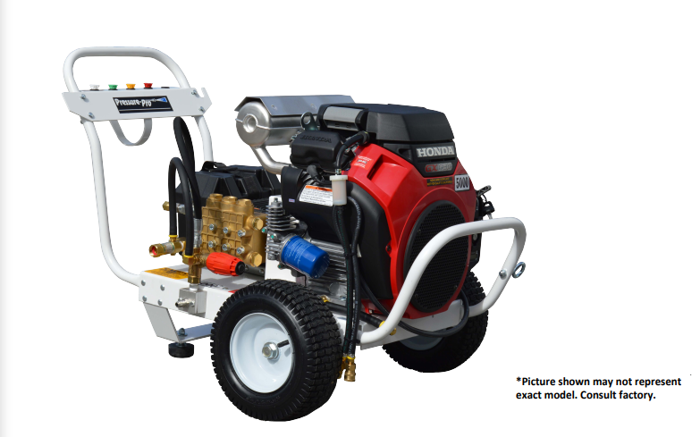 Pressure-Pro PRO-MAX Series 7000 PSI @ 4.0 GPM General Pump Belt Drive Honda Engine Cold Water Gas Pressure Washer - Cart