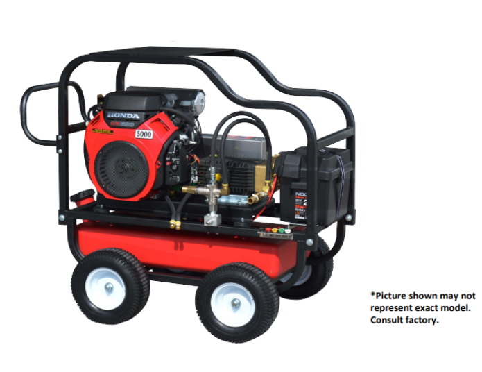 Pressure-Pro Heavy-Duty HDC Series 5000 PSI @ 5.5 GPM General Pump V-Belt Drive Honda Gas Engine Cold Water Pressure Washer