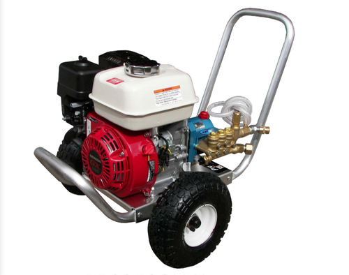 Pressure-Pro 3300 PSI @ 2.5 GPM CAT Pump Direct Drive Gas Honda Engine Cold Water Pressure Washer - Cart