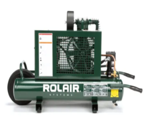 Rolair Systems 90 PSI @ 7.3 CFM Single Stage 115/230 Volt – 60 Hz 1.5HP 9gal. Electric Belt Drive Air Compressor