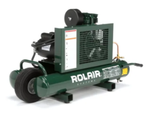 Rolair Systems 90 PSI @ 7.3 CFM Single Stage 115/230 Volt – 60 Hz 1.5HP 9gal. Electric Belt Drive Air Compressor