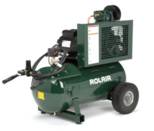 Rolair Systems 90 PSI @ 7.3 CFM Single Stage 115/230 Volt – 60 Hz 1.5HP 20gal. Electric Belt Drive Air Compressor