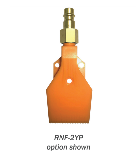 RNF-2YP Simple Fan Nozzle/Amplifier w/ Brass Plug - Yellow