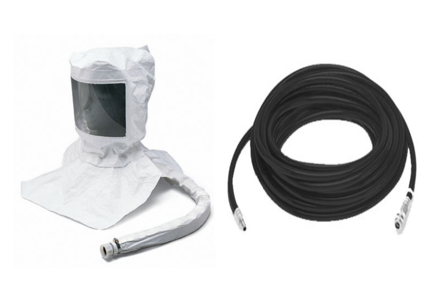 BRAD-OK-M3C-50	Kit w/ BRAD-M3C Tyvek Hood & HVHA-B50C Hose