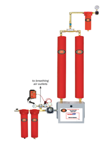 BRAD-PERF-50C  Clean, Dry Spray & Breathing Air Supply w/ CO Monitor - 2 Person