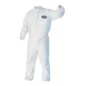 Kimberly Clark Kleenguard A30 Breathable Splash & Particle Protection Apparel Coveralls - Zipper Front with 1" Flap & Elastic Back - 3X - 21 Each Case