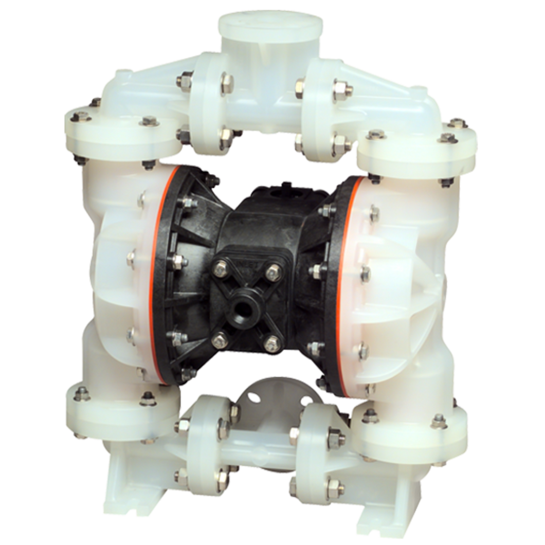 Warren Rupp Sandpiper S1F  Non-Metallic Ball Valve Diaphragm Pump - 45 GPM - Polypropylene - PTFE - PTFE/Santoprene