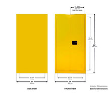 Load image into Gallery viewer, Justrite™ Flammable Waste Vertical Drum Safety Cabinet, 55 Gal. drum, 1 shelf, 2 m/c doors, White