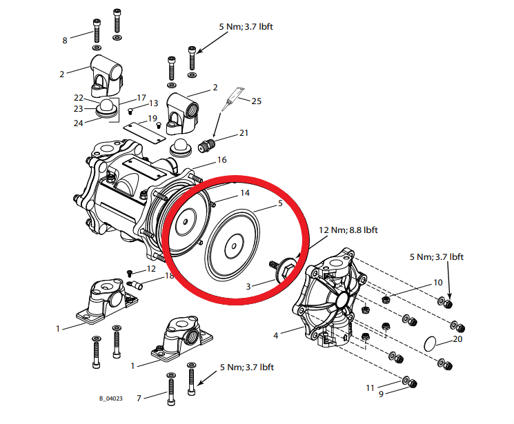 Wagner G921.05 Product Diaphragm (Included in service set) / 2pcs