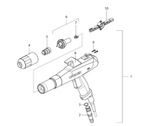 Load image into Gallery viewer, Wagner 2322493 PEM X1 Electrode Holder R w/ Round Spray Nozzle Complete